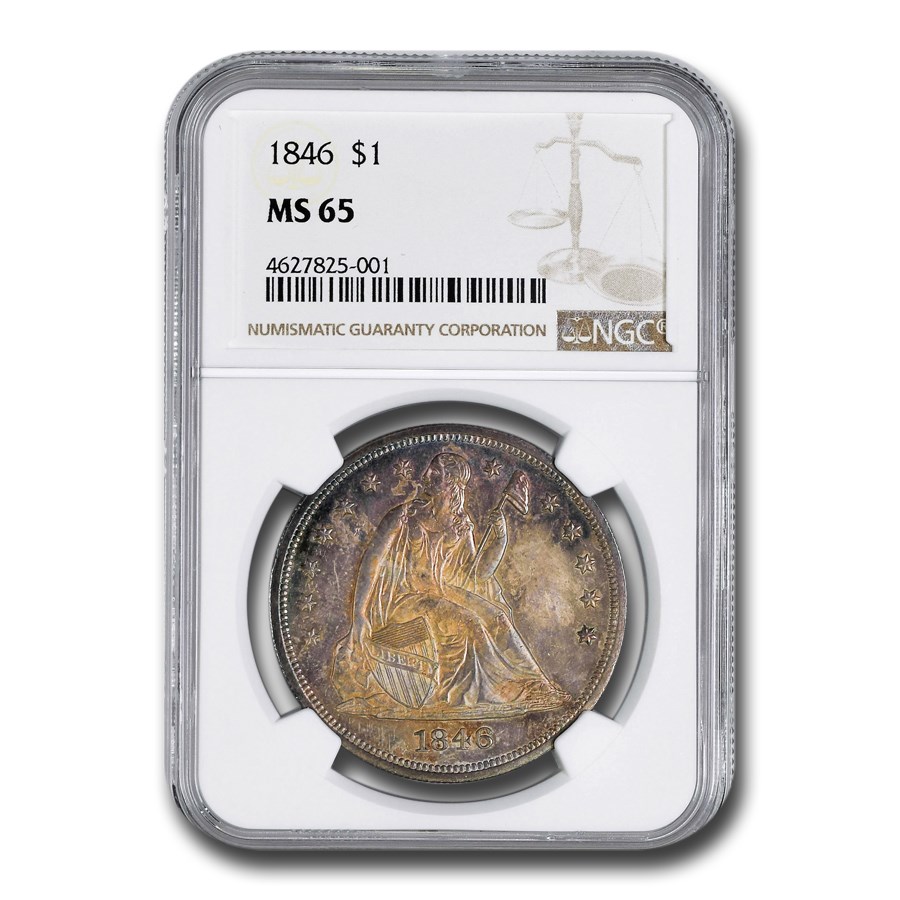 1846 Liberty Seated Dollar MS-65 NGC