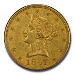 1847 $10 Liberty Gold Eagle XF-45 PCGS CAC