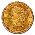 1847 $5 Liberty Gold Half Eagle MS-64 NGC