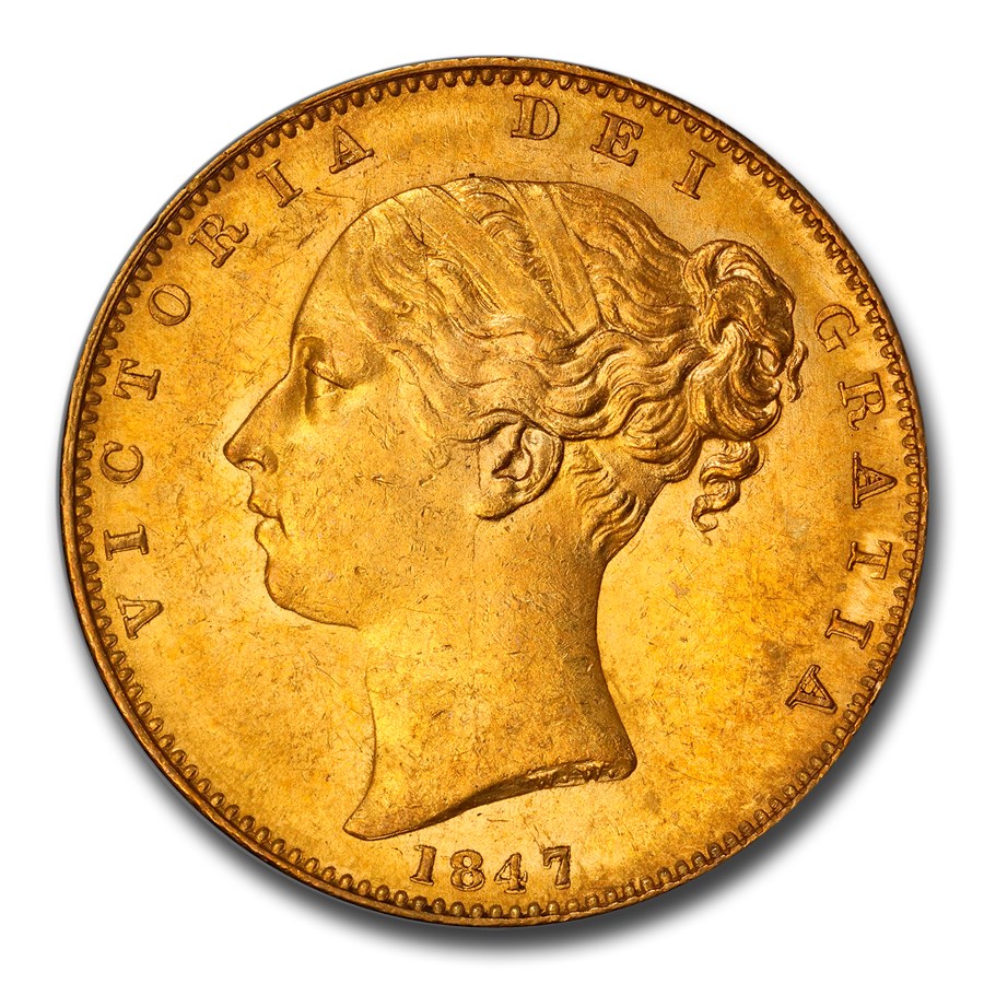 1847 Great Britain Gold Sovereign Victoria MS-63+ PCGS