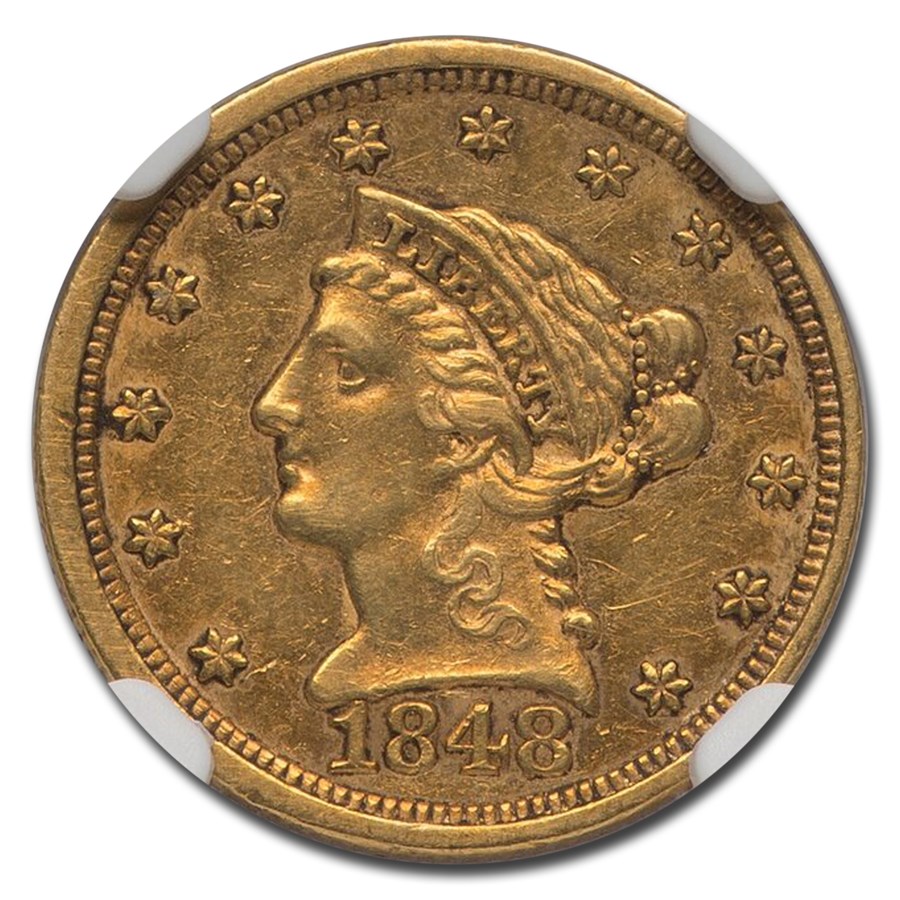 1848 $2.50 Liberty Gold Quarter Eagle AU-55 NGC