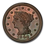 1848 Large Cent PR-64 PCGS CAC (Red/Brown)