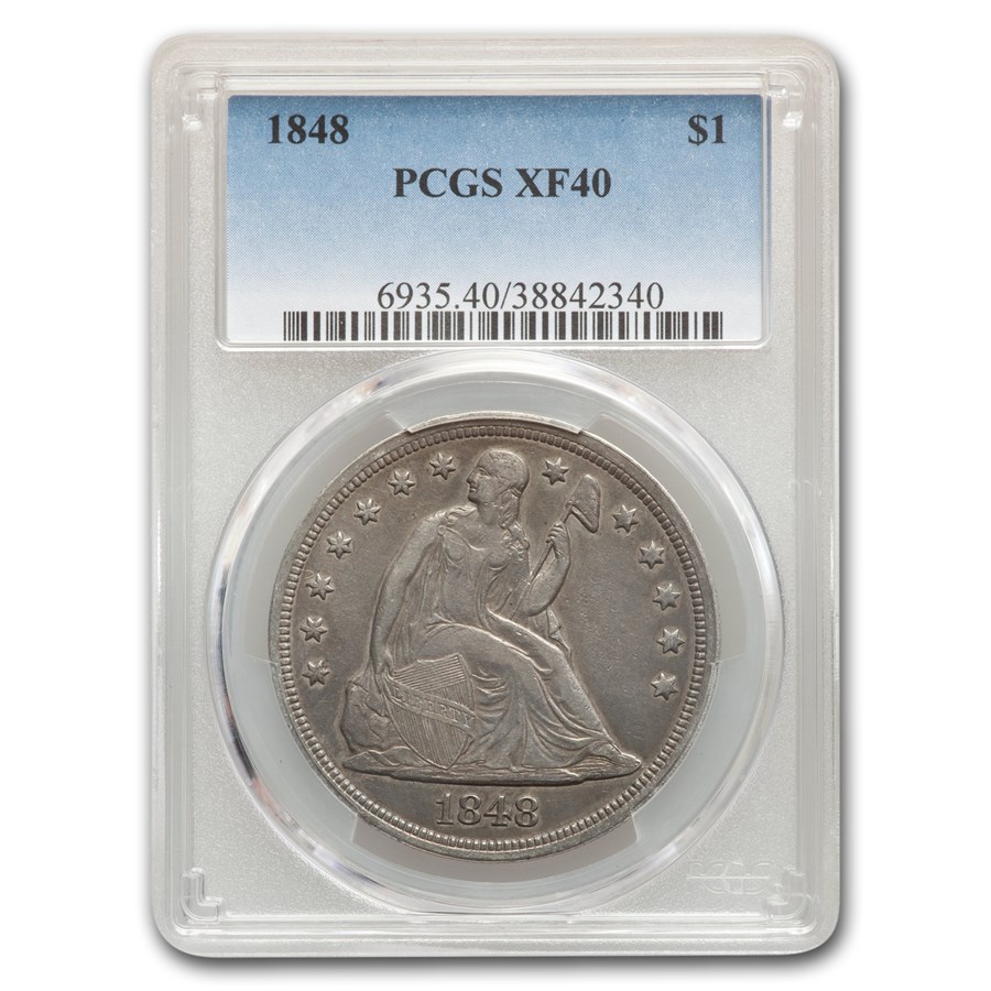 Buy 1848 Liberty Seated Dollar XF-40 PCGS | APMEX