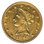 1848-O $10 Liberty Gold Eagle AU-55 NGC (SS Republic)