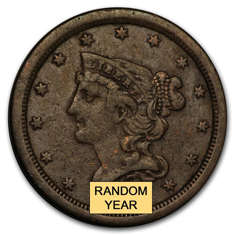 1/2 cent 1849-1857 - Braided Hair Half Cent, USA - Coin value