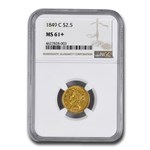 1849-C $2.50 Liberty Gold Quarter Eagle MS-61+ NGC