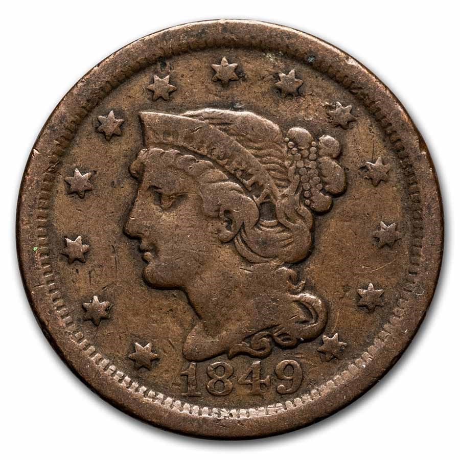 1849 Large Cent Fine