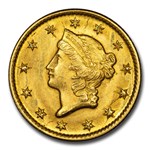 1849-O $1 Liberty Head Gold Dollar MS-65 CACG