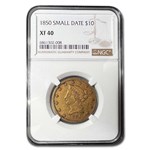 1850 $10 Liberty Gold Eagle XF-40 NGC (Small Date)