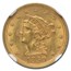 1850 $2.50 Liberty Gold Quarter Eagle MS-63 NGC