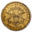 1850 $20 Liberty Gold Double Eagle AU-50 NGC