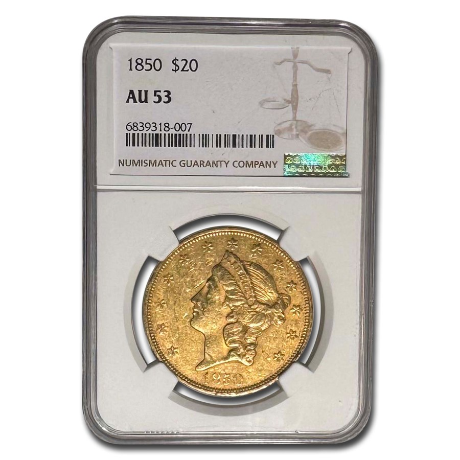 Buy 1850 $20 Liberty Gold Double Eagle AU-53 NGC | APMEX