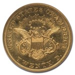 1850 $20 Liberty Gold Double Eagle MS-62 NGC