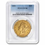 1850 $20 Liberty Gold Double Eagle XF-40 PCGS