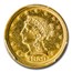 1850-D $2.50 Liberty Gold Quarter Eagle MS-61 PCGS