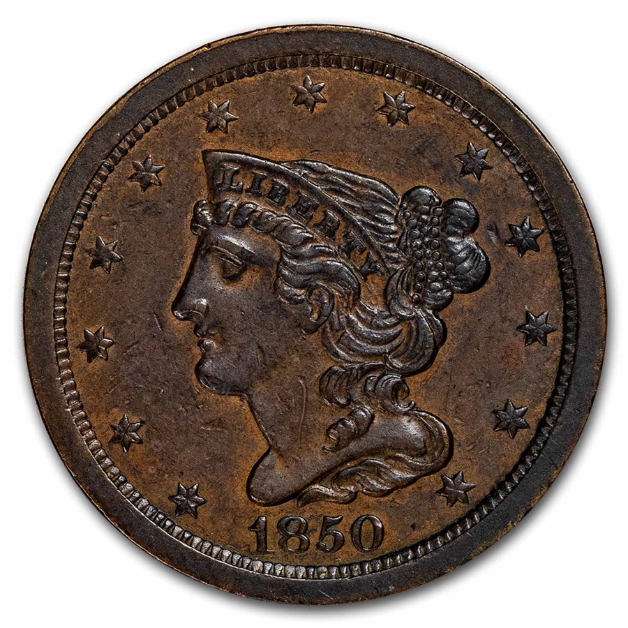 1850 Half Cent AU