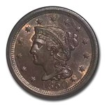 1850 Large Cent MS-65 NGC (Red/Brown) 