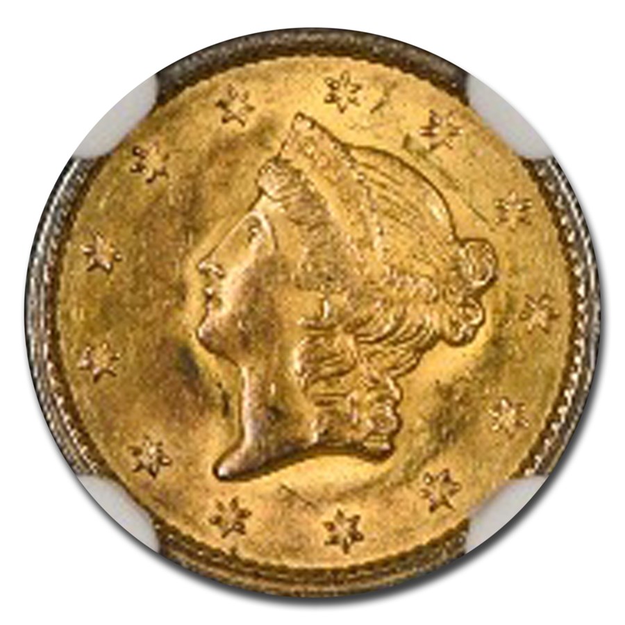 1851 $1 Liberty Head Gold MS-62 NGC