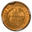 1851 $1 Liberty Head Gold MS-64 NGC