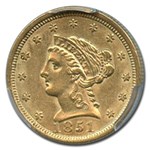 1851 $2.50 Liberty Gold Quarter Eagle AU-55 PCGS