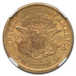 1851 $20 Liberty Gold Double Eagle AU-55 NGC