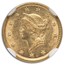 1851-O $1 Liberty Head Gold AU-58 NGC