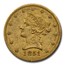 1851-O $10 Liberty Gold Eagle AU-53 NGC