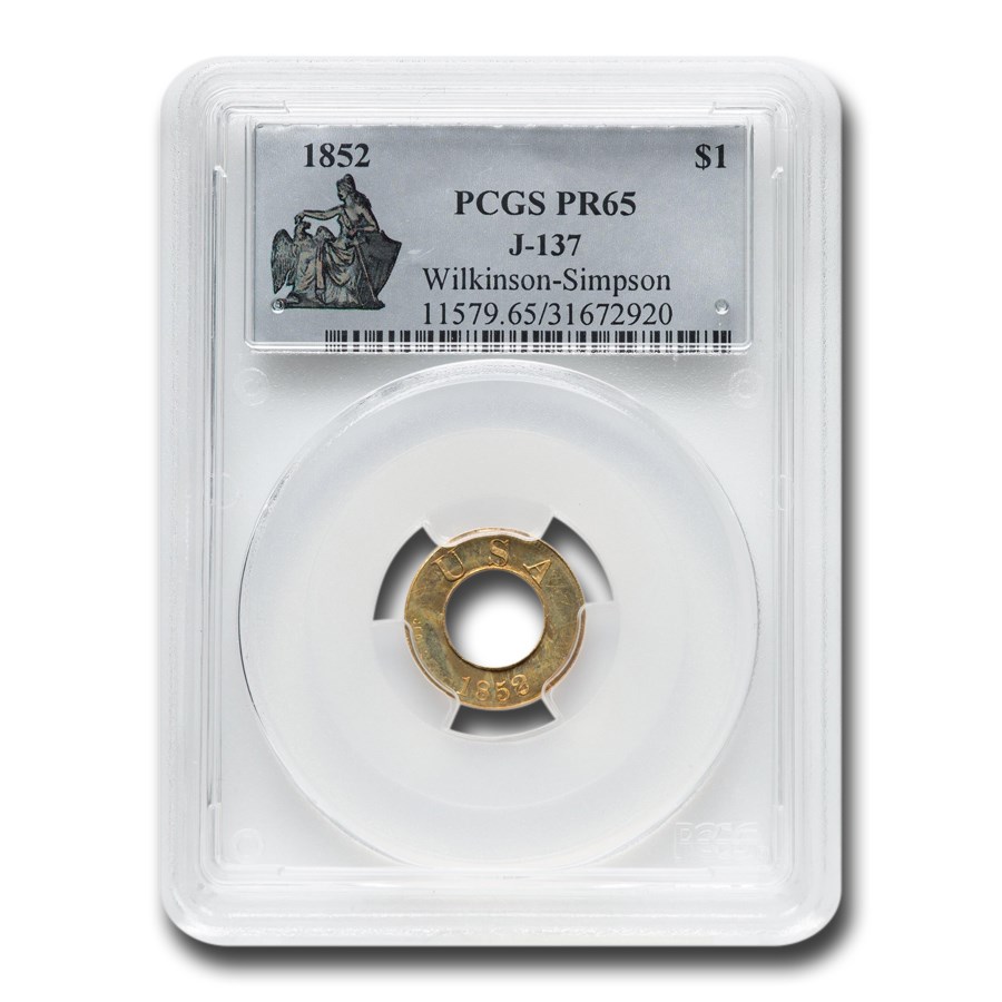 1852 $1 Pattern PR-65 PCGS (J-137)