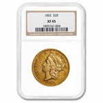 1852 $20 Liberty Gold Double Eagle XF-45 NGC