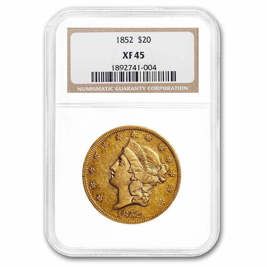 Buy 1852 $20 Liberty Gold Double Eagle XF-45 NGC | APMEX