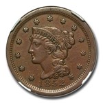 1852 Large Cent AU-53 NGC