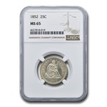 1852 Liberty Seated Quarter MS-65 NGC