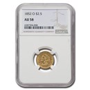 1852-O $2.50 Liberty Gold Quarter Eagle AU-58 NGC