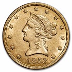 1853 $10 Liberty Gold Eagle AU