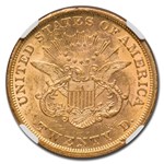 1853 $20 Liberty Gold Double Eagle MS-61 NGC