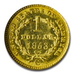 1853-C $1 Liberty Head Gold MS-64 NGC