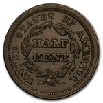 1853 Half Cent AU