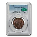 1853 Large Cent MS-65 PCGS CAC (Red/Brown)