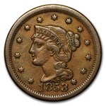 1853 Large Cent XF