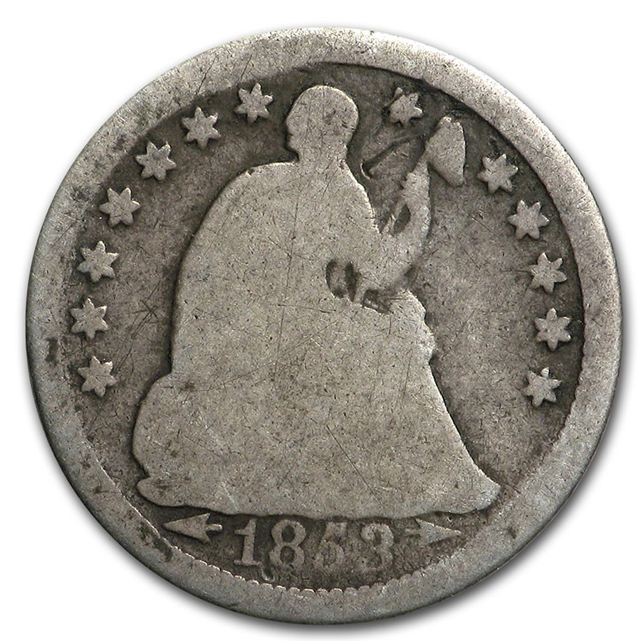 1853 Liberty Seated Half Dime w/Arrows Good