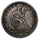 1853 Liberty Seated Quarter w/Arrows & Rays XF