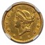 1853-O $1 Liberty Head Gold AU-55 NGC