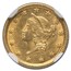 1853-O $1 Liberty Head Gold AU-58 NGC