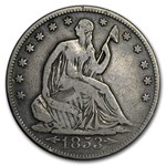 1853-O Liberty Seated Half Dollar w/Arrows & Rays VF