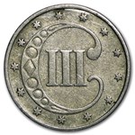 1853 Three Cent Silver Fine