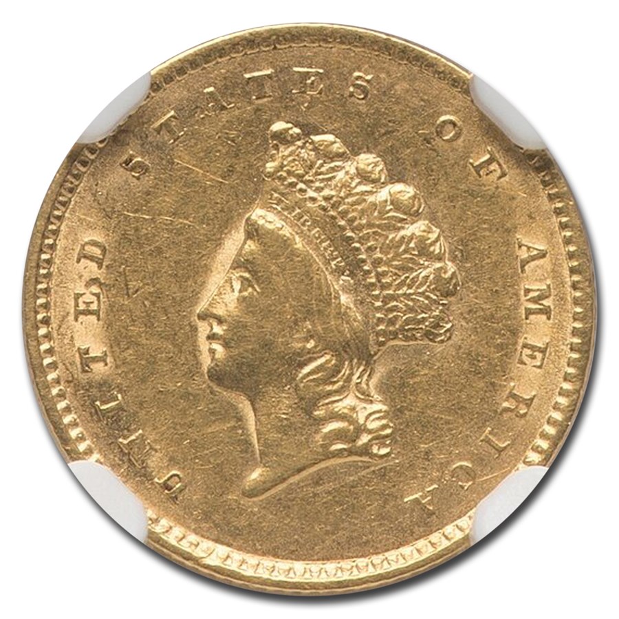 1854/1854 $1 Indian Head Gold Type 2 AU-58 NGC (FS-301)