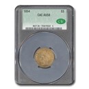 1854 $3 Gold Princess AU-58 CACG