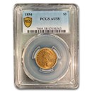 1854 $3 Gold Princess AU-58 PCGS