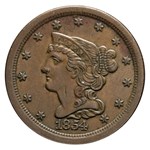 1854 Half Cent XF