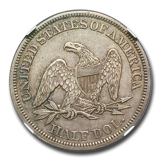 1854 Liberty Seated Half Dollar AU-55 NGC (Arrows)